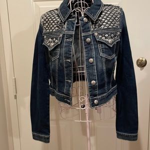 Miss Me Bling denim jacket Size M NWT $ MOVING SALE